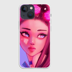 Чехол для iPhone 13 mini с принтом Нарисованная Ариана ,  |  | ariana grande | pop | rap | rep | ариана гранде | исполнители | исполнитель | музыка | поп | попса | реп