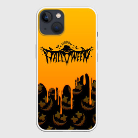 Чехол для iPhone 13 с принтом ХЕЛЛОУИН БРЫЗГИ КРАСОК   HALLOWEEN NIGHT ,  |  | bats | bones | ghost | halloween | pumpkin | skull | кости | летучие мыши | приведение | призрак | скелет | тыква | хеллоуин | хоррор | хэллоуин
