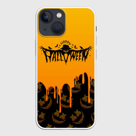 Чехол для iPhone 13 mini с принтом ХЕЛЛОУИН БРЫЗГИ КРАСОК   HALLOWEEN NIGHT ,  |  | bats | bones | ghost | halloween | pumpkin | skull | кости | летучие мыши | приведение | призрак | скелет | тыква | хеллоуин | хоррор | хэллоуин