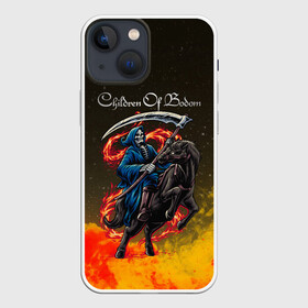 Чехол для iPhone 13 mini с принтом Children of Bodom | Skeleton on a horse ,  |  | bodom | century media | children of bodom | fearless records | nuclear blast | skeleton on a horse | spinefarm records | бодом | дети озера бодом | дэниел фрэйберг | эспоо