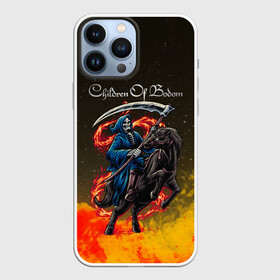 Чехол для iPhone 13 Pro Max с принтом Children of Bodom | Skeleton on a horse ,  |  | bodom | century media | children of bodom | fearless records | nuclear blast | skeleton on a horse | spinefarm records | бодом | дети озера бодом | дэниел фрэйберг | эспоо