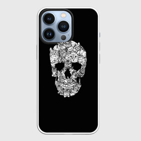 Чехол для iPhone 13 Pro с принтом Череп из котов ,  |  | bone | cat | cats | dark | halloween | mystic | night | skeleton | skull | кость | кот | коты | кошки | мистика | ночь | скелет | тьма | хэллоуин | череп