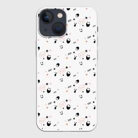 Чехол для iPhone 13 mini с принтом Patern Halloween 19 ,  |  | Тематика изображения на принте: 31 | bones | holiday | skull | spider | witches