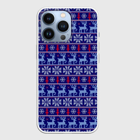 Чехол для iPhone 13 Pro с принтом Very merry christmas and happy new year ,  |  | Тематика изображения на принте: вязание | новый год | олень | рождество | снежинка