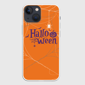Чехол для iPhone 13 mini с принтом ПАУТИНКА НА ХЭЛЛОУИН ,  |  | halloween | haloween | пауки | паутина | паутинка | паучки | хеллоин | хеллоуин | хелоин | хелоуин | хэллоин | хэллоуин | хэлоин | хэлоуин