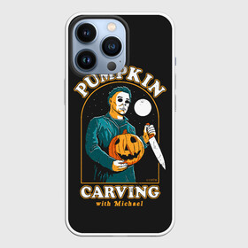 Чехол для iPhone 13 Pro с принтом Резьба по тыкве с Майклом ,  |  | carving | ghost | halloween | jack | killer | lamp | michael | monster | moon | myers | night | pumpkin | retro | джека | луна | майерс | майкл | монстр | ночь | по | призраки | резьба | ретро | светильник | тыква | тыкве