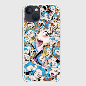 Чехол для iPhone 13 с принтом Jinx Ahegao ,  |  | ahegao | anime | league of legends | lol | manga | аниме | ахегао | коллаж | комикс | манга | паттерн