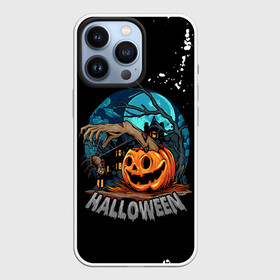 Чехол для iPhone 13 Pro с принтом Ужасная ночь ,  |  | halloween | арт | графика | мистика | паук | праздник | тыква | ужасы | хэллоуин