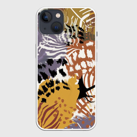 Чехол для iPhone 13 с принтом Зебра Пятнистая ,  |  | абстракция | африканский мотив | зебра | когти | тропики