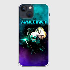 Чехол для iPhone 13 mini с принтом Стив в космосе   Майнкрафт ,  |  | craft | mine | minecraft | steve | блоки | борец с монстрами | всемогущий | выживальщик | добывать | компьютерная игра | крафт | кубики | майн | майнкрафт | манкрафт | мастер | ремесло | скин | стив | строитель