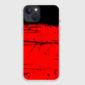 Чехол для iPhone 13 с принтом КРАСНЫЙ ГРАНЖ | RED GRUNGE ,  |  | grunge | red | брызги | брызги краски | гранж | краска | краска и ничего лишнего | красная краска | красный | пятна | разводы | черно красный