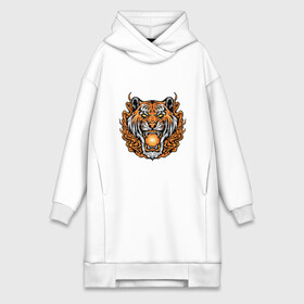 Платье-худи хлопок с принтом Magic   Tiger ,  |  | 2022 | animal | cat | lion | tiger | год тигра | животные | зверь | зубы | кот | кошка | лев | охотник | полосатый | природа | тигр | тигренок | тигрица | хищник