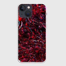 Чехол для iPhone 13 mini с принтом Просто подумай   just think ,  |  | abstract glitch | liquid | абстракция | геометрия | глитч | глич | жидкость | ликвид | милитари | модные узоры жидкости | сознание | узоры