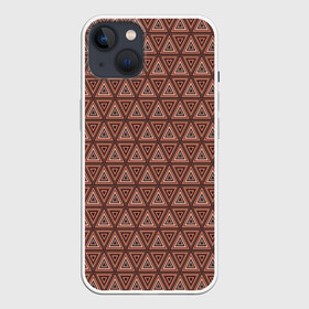 Чехол для iPhone 13 с принтом Абстракция из коричневых треугольников ,  |  | abstraction | polygons | triangles | абстракция | коричневый | линии | многоугольники | молодежный | треугольники | узор | фигуры