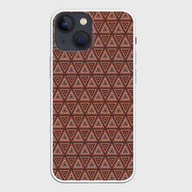 Чехол для iPhone 13 mini с принтом Абстракция из коричневых треугольников ,  |  | abstraction | polygons | triangles | абстракция | коричневый | линии | многоугольники | молодежный | треугольники | узор | фигуры