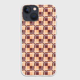 Чехол для iPhone 13 mini с принтом Коричневые и бежевые квадраты с линями ,  |  | abstraction | lines | squares | абстракция | бежевый | квадраты | линии | молодежный | узор | фигуры коричневый