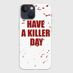 Чехол для iPhone 13 mini с принтом blood have a killer day Dexter ,  |  | Тематика изображения на принте: blood | dexter | have a killer day | брызги крови | декстер | кровь | правосудие декстера | хэллоуин