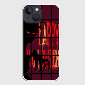 Чехол для iPhone 13 mini с принтом Нечисть за железной решеткой ,  |  | blood dripping | evil spirits | halloween | happy halloween | holiday | iron bars | red eyes | the look of death | железная решетка | красные глаза | нечисть | праздник | стекает кровь | хэллоуин