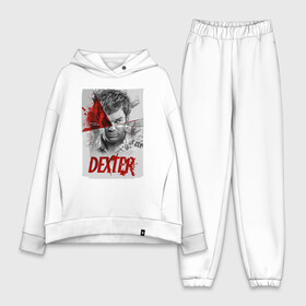 Женский костюм хлопок Oversize с принтом Декстер Dexter постер ,  |  | darkly dreaming dexter | dexter | dexter morgan | декстер | декстер морган | дремлющий демон декстера | кровь | майами | постер | правосудие декстера | судмедэксперт