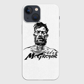 Чехол для iPhone 13 mini с принтом Портрет Конор МакГрегора ,  |  | arts | conor mcgregor | fighter | irish | m1 | martial | mixed | the notorious | ufc | ufs | wrestling | боевые | боец | борьба | единоборства | ирландский | искусства | конор макгрегор | м1 | мма | печально известный | смешанные | юфс