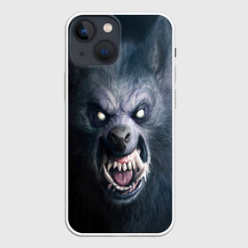 Чехол для iPhone 13 mini с принтом ВОЛК ОБОРОТЕНЬ ,  |  | animals | hunter | monster | wolf | волк | звери | зверь | клыки | монстр | оборотень | оскал | охотник | пасть | хищник | шерсть
