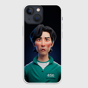 Чехол для iPhone 13 mini с принтом Сон Ги Хун ,  |  | squid game | игра в кальмара | игра на выживание | сериал | сериалы