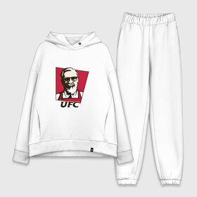 Женский костюм хлопок Oversize с принтом UFC  KFC ,  |  | kfc | mcgregor | ufc | бои без правил | бокс | борьба | прикол