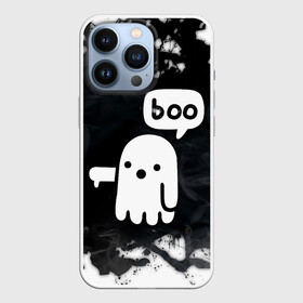 Чехол для iPhone 13 Pro с принтом ХЕЛЛУОИН ПРИВЕДЕНИЕ БУ   HALLOWEEN GHOST BOO ,  |  | bats | bones | ghost | halloween | pumpkin | skull | кости | летучие мыши | приведение | призрак | скелет | тыква | хеллоуин | хоррор | хэллоуин