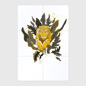 Магнитный плакат 2Х3 с принтом Тигр тропики , Полимерный материал с магнитным слоем | 6 деталей размером 9*9 см | 2022 | год тигра | новый год | новый год 2022 | символ года | тигр | тигренок | тигрица | тигры