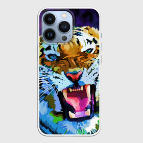 Чехол для iPhone 13 Pro с принтом Рычащий Шархан ,  |  | 2022 | evil face | growling | new year | pop art | predator | tiger | year of the tiger | год тигра | новый год | поп арт | рычащий | тигр | хищник