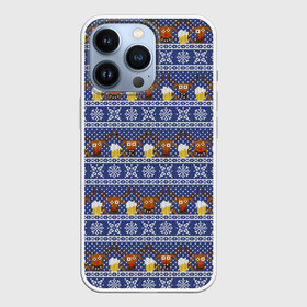 Чехол для iPhone 13 Pro с принтом Олени отдыхают ,  |  | вязанный | новогодний | олень | паттерн | рождественский | с оленями | свитер | узор