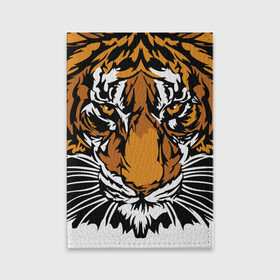 Обложка для паспорта матовая кожа с принтом Взгляд хозяина джунглей , натуральная матовая кожа | размер 19,3 х 13,7 см; прозрачные пластиковые крепления | 2022 | african | direct look | master of the jungle | muzzle | new year | predator | tiger | year of the tiger | африканский | год тигра | новый год | прямой взгляд | тигр | хищник | хозяин джунглей