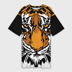 Платье-футболка 3D с принтом Взгляд хозяина джунглей ,  |  | 2022 | african | direct look | master of the jungle | muzzle | new year | predator | tiger | year of the tiger | африканский | год тигра | новый год | прямой взгляд | тигр | хищник | хозяин джунглей