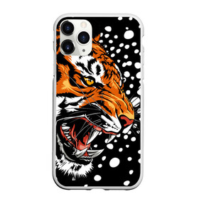 Чехол для iPhone 11 Pro матовый с принтом Амурский тигр и снегопад , Силикон |  | 2022 | amur tiger | beast | grin | new year | night | open mouth | predator | profile | snowfall | winter | year of the tiger | амурский тигр | год тигра | зверь | зима | новый год | ночь | оскал | открытая пасть | профиль | снегопад | хищник