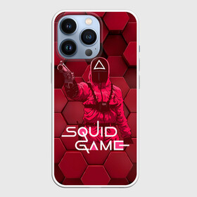 Чехол для iPhone 13 Pro с принтом Игра в кальмара   красные 3D кубы ,  |  | among us | squid game | выживание | игра в кальмара | кальмар | корейский | корея | хван чжун хо | чо сан