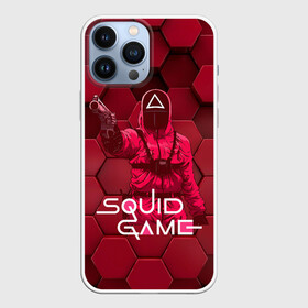 Чехол для iPhone 13 Pro Max с принтом Игра в кальмара   красные 3D кубы ,  |  | among us | squid game | выживание | игра в кальмара | кальмар | корейский | корея | хван чжун хо | чо сан