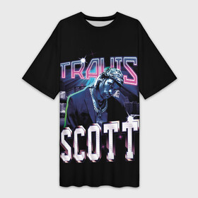 Платье-футболка 3D с принтом Travis Scott RAP ,  |  | hip hop | music | new | rap | scott | trap | travis | usa | жак | музыка | рэп | скотт | сша | трэвис | трэп | уэбстер | хип хоп