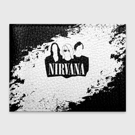 Обложка для студенческого билета с принтом Нирвана Рок Группа Гранж ЧБ | Nirvana , натуральная кожа | Размер: 11*8 см; Печать на всей внешней стороне | album | curt | group | grunge | kobain | logo | music | nevermind | nirvana | pattern | rock | smells like | smile | teen spirit | альбом | брызги | гитара | гранж | группа | курт кобейн | логотип | музыка | невермайнд | нирвана | паттерн | потер