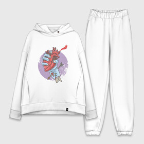 Женский костюм хлопок Oversize с принтом Zombie Heart ,  |  | arrow | art | hand | heart | zombie | арт | зомби | рука | сердце | стрела