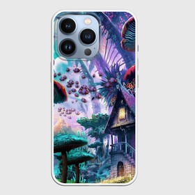 Чехол для iPhone 13 Pro с принтом FantasyFish ,  |  | fantasy | fish | home | mushroom | planet | stars | грибы | дом | звезды | планеты | рыба | фантазия | фентези