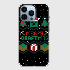 Чехол для iPhone 13 Pro с принтом MINECRAFT (CHRISTMAS) ,  |  | creeper | minecraft | steve | крипер | криппер | кубик | лего | майнкрафт | минекрафт | стив