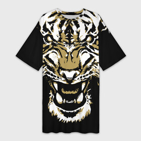 Платье-футболка 3D с принтом Рычание джунглей ,  |  | 2022 | african | direct look | master of the jungle | muzzle | new year | predator | tiger | year of the tiger | африканский | год тигра | новый год | прямой взгляд | тигр | хищник | хозяин джунглей