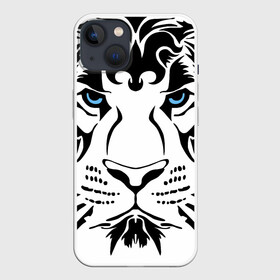 Чехол для iPhone 13 с принтом Водяной голубоглазый тигр ,  |  | 2022 | blue eyes | new year | ornament | pattern | predator | strength and tranquility | water tiger | year of the tiger | водяной тигр | год тигра | голубые глаза | новый год | орнамент | сила и спокойствие | узор | хищник