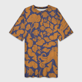 Платье-футболка 3D с принтом Морская гуашь ,  |  | гуашь | натюрморт | рыбы | топ | тренд