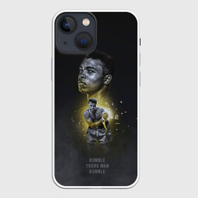 Чехол для iPhone 13 mini с принтом Дерись смолоду ,  |  | box | muhammad ali | sport | sports | sportsmen | бокс | легенда | мухаммад али | спорт | спортсмен