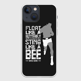 Чехол для iPhone 13 mini с принтом Жаль как пчела ,  |  | box | muhammad ali | sport | sports | sportsmen | бокс | легенда | мухаммад али | спорт | спортсмен