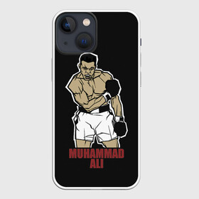 Чехол для iPhone 13 mini с принтом Мухаммед арт ,  |  | box | muhammad ali | sport | sports | sportsmen | бокс | легенда | мухаммад али | мухаммед али | спорт | спортсмен