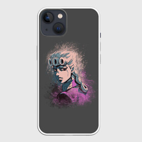 Чехол для iPhone 13 с принтом Giorno Giovanna. Paints ,  |  | Тематика изображения на принте: adventure | bizarre | brando | dio | giorno | jo | joestar | josuke | jotaro | jovanna | metallica | speedwagon | the | world | абдул | брандо | бруно | джо | джованна | джолин | джорно | джоске | джостар | джотаро | дио | какёин | металлика | невероятные