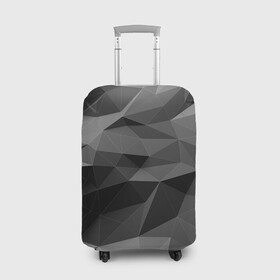 Чехол для чемодана 3D с принтом gray abstraction серая абстракция , 86% полиэфир, 14% спандекс | двустороннее нанесение принта, прорези для ручек и колес | 3d | gray | gray abstraction | абстракция | монохром | серый | фон | черно белый | черное белое | черный и белый