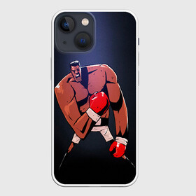Чехол для iPhone 13 mini с принтом Мультяшный Али ,  |  | box | muhammad ali | sport | sports | sportsmen | бокс | легенда | мухаммад али | мухаммед | спорт | спортсмен